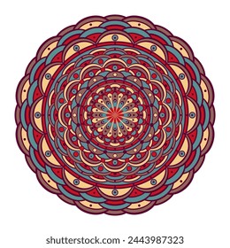 Mandala con diferentes colores de adorno étnico
