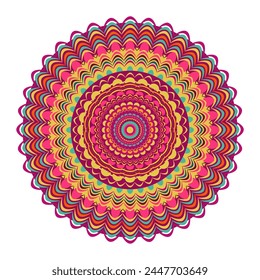 Mandala con diferentes colores de adorno étnico