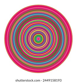 Mandala wit different colors ethnic ornament	