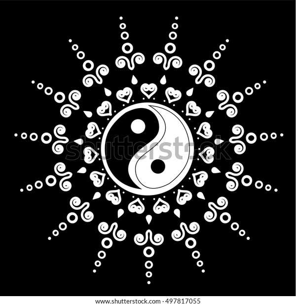 Download Vector de stock (libre de regalías) sobre Mandala Yin Yang ...