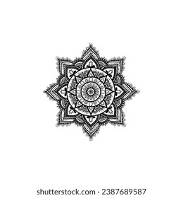 mandala yoga simple flat design