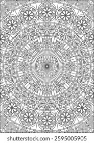 Mandala Zen Tangle Adult Coloring Page