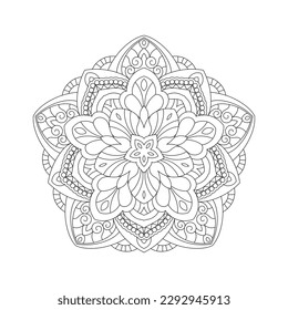 Mandala. Der Zentangle inspirierte die Dutzend-Illustrationen mit schicken Stammexperimenten. Mandala Hintergrund. Orientalische Ziergrafik.