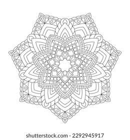 Mandala. Zentangle inspired zen doodle illustration with tribal boho chic ornaments. Mandala background. Oriental ornamental illustration.