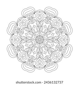 Mandala. Zentangle inspired zen doodle illustration with tribal boho chic ornaments. Mandala background. Oriental ornamental illustration.