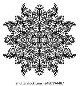 Mandala zentangle contorno para colorear página, diseño kdp, interior del libro kdp, página para colorear para adultos,
diseño de mandala, Vector libre, diseño ornamental mandala, diseño de libro para colorear gratis