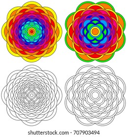 Mandala.Round ornament pattern.