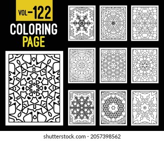 Mandalas Adult Coloring Book. Oriental pattern, vector illustration. Floral, Islam, Arabic, Indian, turkish, pakistan, chinese, mystic, ottoman motifs. Coloring book page mandala, kdp Interior