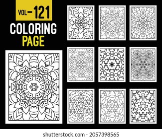 Mandalas Adult Coloring Book. Oriental pattern, vector illustration. Floral, Islam, Arabic, Indian, turkish, pakistan, chinese, mystic, ottoman motifs. Coloring book page mandala, kdp Interior