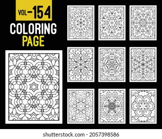 Mandalas Adult Coloring Book. Oriental pattern, vector illustration. Floral, Islam, Arabic, Indian, turkish, pakistan, chinese, mystic, ottoman motifs. Coloring book page mandala, kdp Interior