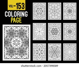 Mandalas Adult Coloring Book. Oriental pattern, vector illustration. Floral, Islam, Arabic, Indian, turkish, pakistan, chinese, mystic, ottoman motifs. Coloring book page mandala, kdp Interior