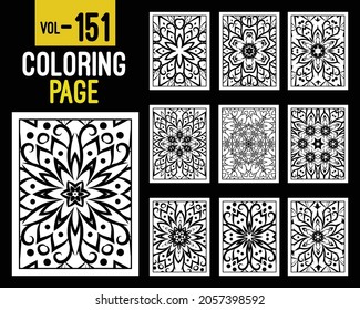 Mandalas Adult Coloring Book. Oriental pattern, vector illustration. Floral, Islam, Arabic, Indian, turkish, pakistan, chinese, mystic, ottoman motifs. Coloring book page mandala, kdp Interior