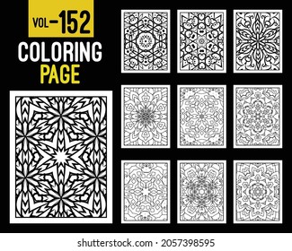 Mandalas Adult Coloring Book. Oriental pattern, vector illustration. Floral, Islam, Arabic, Indian, turkish, pakistan, chinese, mystic, ottoman motifs. Coloring book page mandala, kdp Interior