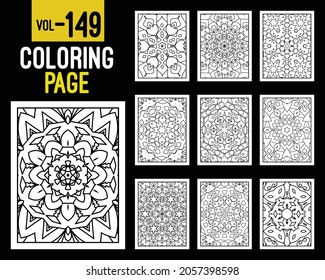 Mandalas Adult Coloring Book. Oriental pattern, vector illustration. Floral, Islam, Arabic, Indian, turkish, pakistan, chinese, mystic, ottoman motifs. Coloring book page mandala, kdp Interior