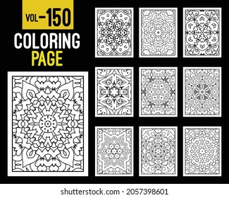 Mandalas Adult Coloring Book. Oriental pattern, vector illustration. Floral, Islam, Arabic, Indian, turkish, pakistan, chinese, mystic, ottoman motifs. Coloring book page mandala, kdp Interior