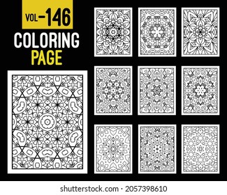 Mandalas Adult Coloring Book. Oriental pattern, vector illustration. Floral, Islam, Arabic, Indian, turkish, pakistan, chinese, mystic, ottoman motifs. Coloring book page mandala, kdp Interior