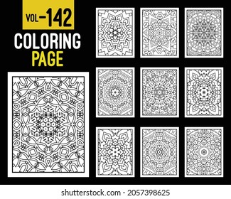 Mandalas Adult Coloring Book. Oriental pattern, vector illustration. Floral, Islam, Arabic, Indian, turkish, pakistan, chinese, mystic, ottoman motifs. Coloring book page mandala, kdp Interior