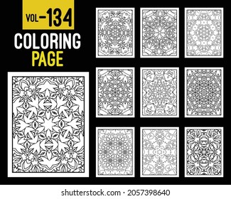 Mandalas Adult Coloring Book. Oriental pattern, vector illustration. Floral, Islam, Arabic, Indian, turkish, pakistan, chinese, mystic, ottoman motifs. Coloring book page mandala, kdp Interior