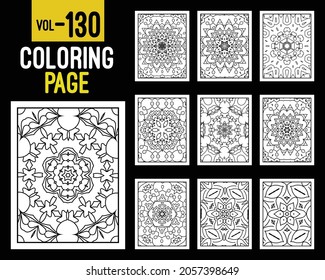 Mandalas Adult Coloring Book. Oriental pattern, vector illustration. Floral, Islam, Arabic, Indian, turkish, pakistan, chinese, mystic, ottoman motifs. Coloring book page mandala, kdp Interior