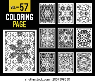 Mandalas Adult Coloring Book. Oriental pattern, vector illustration. Islam, Arabic, Indian, turkish, pakistan, chinese, mystic, ottoman motifs. Coloring book page mandala, kdp Interior