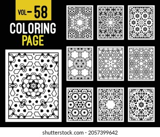 Mandalas Adult Coloring Book. Oriental pattern, vector illustration. Islam, Arabic, Indian, turkish, pakistan, chinese, mystic, ottoman motifs. Coloring book page mandala, kdp Interior