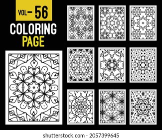 Mandalas Adult Coloring Book. Oriental pattern, vector illustration. Islam, Arabic, Indian, turkish, pakistan, chinese, mystic, ottoman motifs. Coloring book page mandala, kdp Interior