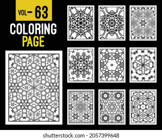 Mandalas Adult Coloring Book. Oriental pattern, vector illustration. Islam, Arabic, Indian, turkish, pakistan, chinese, mystic, ottoman motifs. Coloring book page mandala, kdp Interior