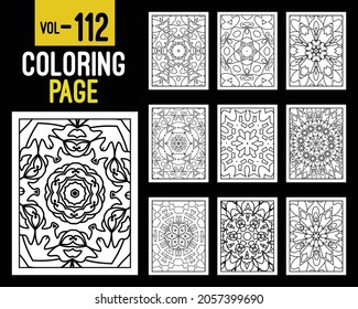 Mandalas Adult Coloring Book. Oriental pattern, vector illustration. Islam, Arabic, Indian, turkish, pakistan, chinese, mystic, ottoman motifs. Coloring book page mandala, kdp Interior