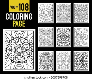 Mandalas Adult Coloring Book. Oriental pattern, vector illustration. Islam, Arabic, Indian, turkish, pakistan, chinese, mystic, ottoman motifs. Coloring book page mandala, kdp Interior