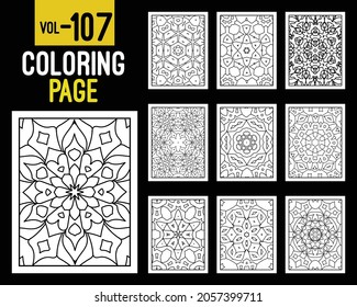 Mandalas Adult Coloring Book. Oriental pattern, vector illustration. Islam, Arabic, Indian, turkish, pakistan, chinese, mystic, ottoman motifs. Coloring book page mandala, kdp Interior