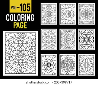 Mandalas Adult Coloring Book. Oriental pattern, vector illustration. Islam, Arabic, Indian, turkish, pakistan, chinese, mystic, ottoman motifs. Coloring book page mandala, kdp Interior