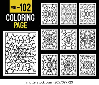 Mandalas Adult Coloring Book. Oriental pattern, vector illustration. Islam, Arabic, Indian, turkish, pakistan, chinese, mystic, ottoman motifs. Coloring book page mandala, kdp Interior