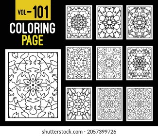 Mandalas Adult Coloring Book. Oriental pattern, vector illustration. Islam, Arabic, Indian, turkish, pakistan, chinese, mystic, ottoman motifs. Coloring book page mandala, kdp Interior