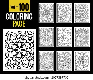 Mandalas Adult Coloring Book. Oriental pattern, vector illustration. Islam, Arabic, Indian, turkish, pakistan, chinese, mystic, ottoman motifs. Coloring book page mandala, kdp Interior