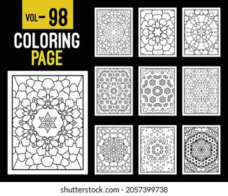 Mandalas Adult Coloring Book. Oriental pattern, vector illustration. Islam, Arabic, Indian, turkish, pakistan, chinese, mystic, ottoman motifs. Coloring book page mandala, kdp Interior