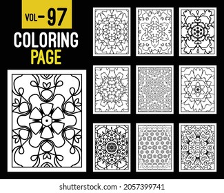 Mandalas Adult Coloring Book. Oriental pattern, vector illustration. Islam, Arabic, Indian, turkish, pakistan, chinese, mystic, ottoman motifs. Coloring book page mandala, kdp Interior