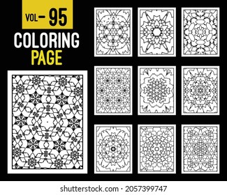 Mandalas Adult Coloring Book. Oriental pattern, vector illustration. Islam, Arabic, Indian, turkish, pakistan, chinese, mystic, ottoman motifs. Coloring book page mandala, kdp Interior