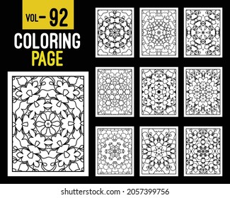 Mandalas Adult Coloring Book. Oriental pattern, vector illustration. Islam, Arabic, Indian, turkish, pakistan, chinese, mystic, ottoman motifs. Coloring book page mandala, kdp Interior