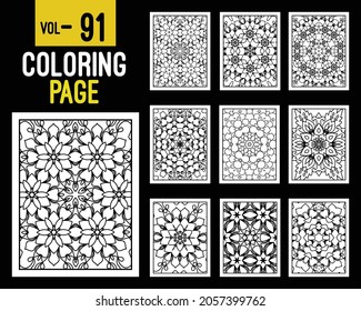 Mandalas Adult Coloring Book. Oriental pattern, vector illustration. Islam, Arabic, Indian, turkish, pakistan, chinese, mystic, ottoman motifs. Coloring book page mandala, kdp Interior