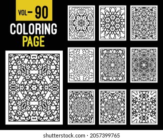 Mandalas Adult Coloring Book. Oriental pattern, vector illustration. Islam, Arabic, Indian, turkish, pakistan, chinese, mystic, ottoman motifs. Coloring book page mandala, kdp Interior