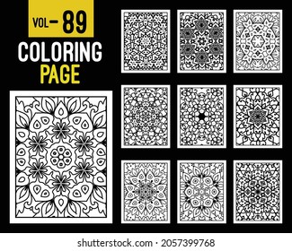 Mandalas Adult Coloring Book. Oriental pattern, vector illustration. Islam, Arabic, Indian, turkish, pakistan, chinese, mystic, ottoman motifs. Coloring book page mandala, kdp Interior