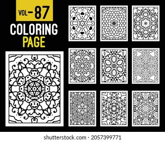 Mandalas Adult Coloring Book. Oriental pattern, vector illustration. Islam, Arabic, Indian, turkish, pakistan, chinese, mystic, ottoman motifs. Coloring book page mandala, kdp Interior