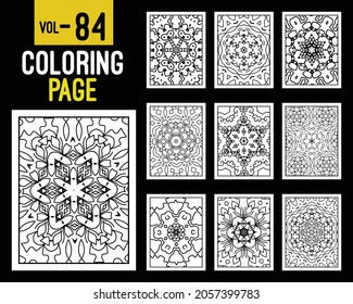 Mandalas Adult Coloring Book. Oriental pattern, vector illustration. Islam, Arabic, Indian, turkish, pakistan, chinese, mystic, ottoman motifs. Coloring book page mandala, kdp Interior