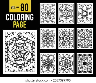 Mandalas Adult Coloring Book. Oriental pattern, vector illustration. Islam, Arabic, Indian, turkish, pakistan, chinese, mystic, ottoman motifs. Coloring book page mandala, kdp Interior