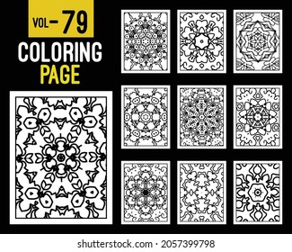 Mandalas Adult Coloring Book. Oriental pattern, vector illustration. Islam, Arabic, Indian, turkish, pakistan, chinese, mystic, ottoman motifs. Coloring book page mandala, kdp Interior