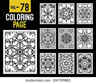 Mandalas Adult Coloring Book. Oriental pattern, vector illustration. Islam, Arabic, Indian, turkish, pakistan, chinese, mystic, ottoman motifs. Coloring book page mandala, kdp Interior