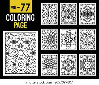 Mandalas Adult Coloring Book. Oriental pattern, vector illustration. Islam, Arabic, Indian, turkish, pakistan, chinese, mystic, ottoman motifs. Coloring book page mandala, kdp Interior