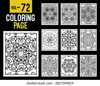 Mandalas Adult Coloring Book. Oriental pattern, vector illustration. Islam, Arabic, Indian, turkish, pakistan, chinese, mystic, ottoman motifs. Coloring book page mandala, kdp Interior