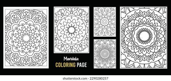 Mandalas Adult Coloring Book, Oriental pattern, vector illustration. Coloring book page mandala, kdp Interior