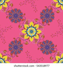 Mandalas background. Colorful. Doodles. Vector illustration texture.